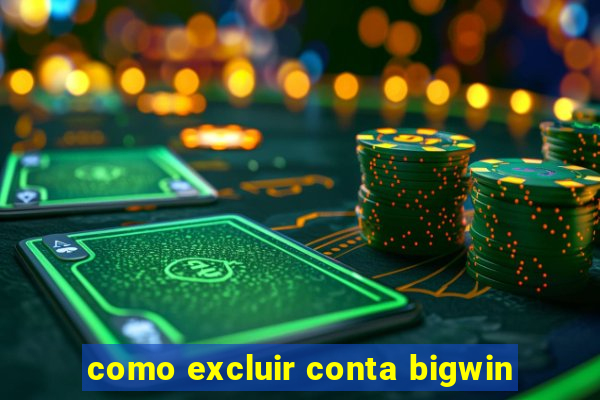 como excluir conta bigwin